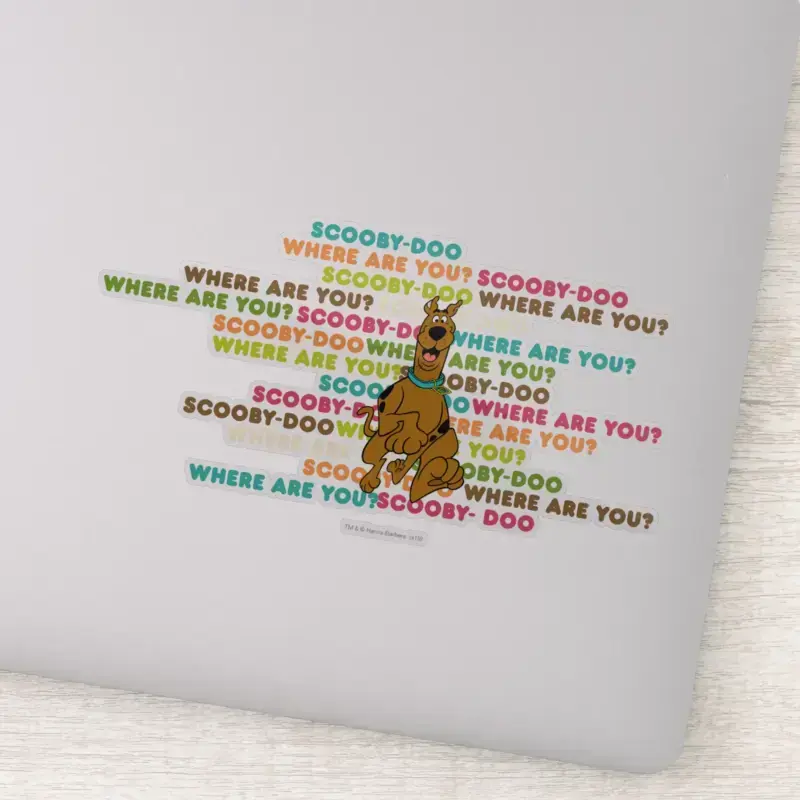 Scooby Doo Running Where Are You Sticker