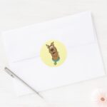 Scooby Doo Smiling Face Classic Round Sticker