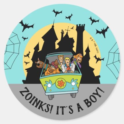 Scooby Doo Spooktacular Halloween Baby Shower Classic Round Sticker