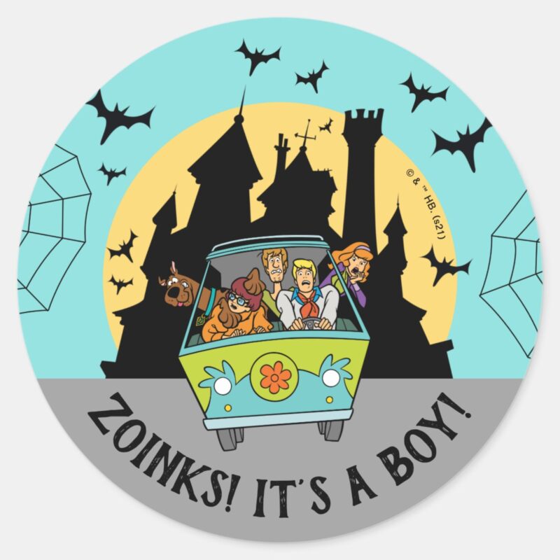 Scooby Doo Spooktacular Halloween Baby Shower Classic Round Sticker