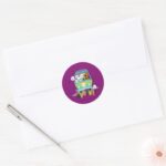 Scooby Doo Spooky Mystery Machine Classic Round Sticker