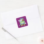 Scooby Doo Spooky Mystery Machine Square Sticker