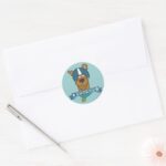 Scooby Doo Sports Classic Round Sticker