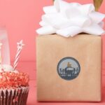 Scooby Doo Style Tribal Van Silhouette Classic Round Sticker