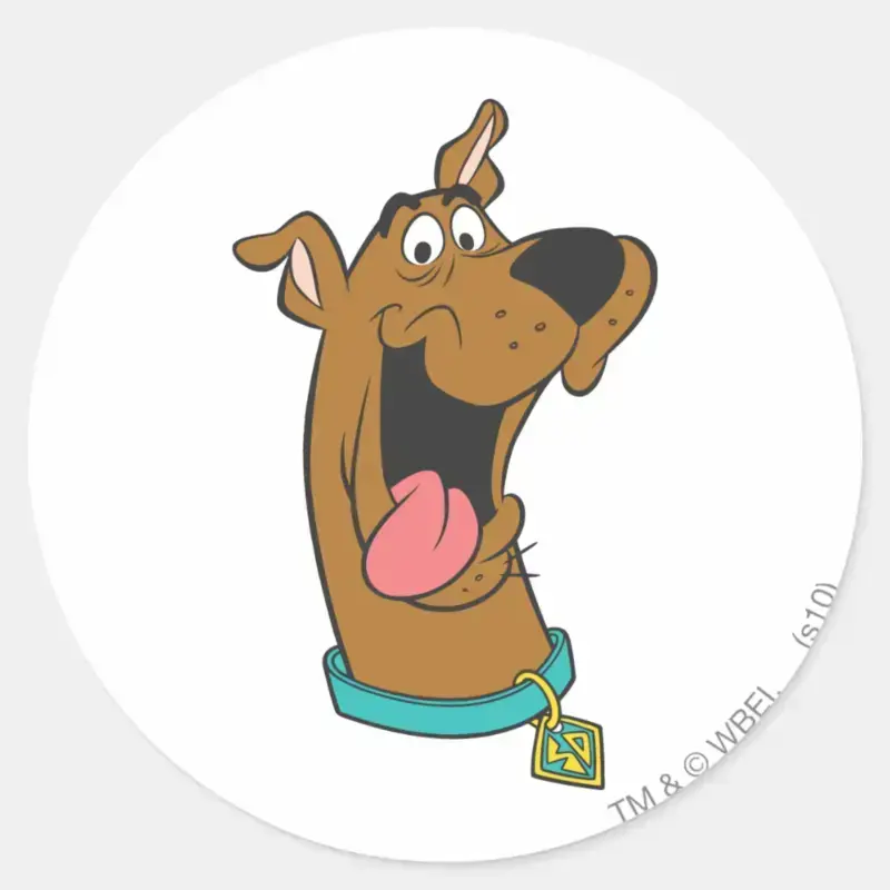Scooby Doo Tongue Out Classic Round Sticker