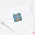 Scooby Doo Too Cool For School Square Sticker