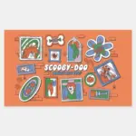 Scooby Doo Wall Of Halloween Picture Frames Rectangular Sticker