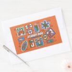 Scooby Doo Wall Of Halloween Picture Frames Rectangular Sticker
