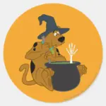 Scooby Doo Witchs Cauldron Classic Round Sticker