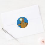 Scooby Doo With Magnifying Glass Classic Round Sticker