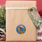 Scooby Doo With Pizza Slice Classic Round Sticker