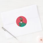 Scooby Doo Wrapped In Wreaths Classic Round Sticker
