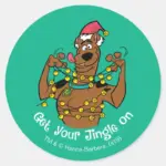 Scooby Doo Get Your Jingle On Classic Round Sticker