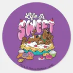 Scooby Doo Life Is Sweet Classic Round Sticker