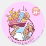 Scooby Doo Scooby Snacks Classic Round Sticker