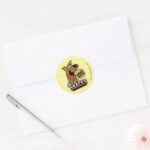 Scooby Doo Scooby Snacks Logo Classic Round Sticker