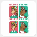 Scooby Doo Shaggy Elfie Selfie Square Sticker