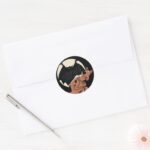 Scooby Doo Yikes Vampire Shadow Classic Round Sticker