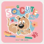 Scooby Doo Baby Scooby Doo So Cute Square Sticker