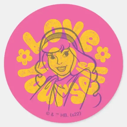 Scooby Doo Daphne Love Yourself Classic Round Sticker