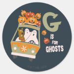 Scooby Doo G Is For Ghosts Classic Round Sticker