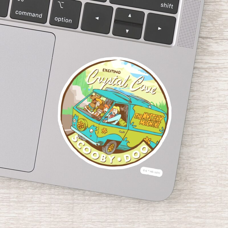 Scooby Doo Gang Driving Through Crystal Cove Sticker