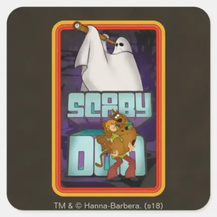 Scooby Doo Ghost Looking For Shaggy Scooby Square Sticker