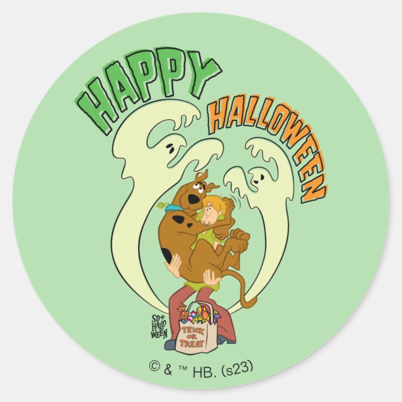Scooby Doo Happy Halloween Classic Round Sticker