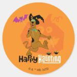 Scooby Doo Happy Haunting Classic Round Sticker