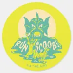 Scooby Doo Run Scoob Classic Round Sticker