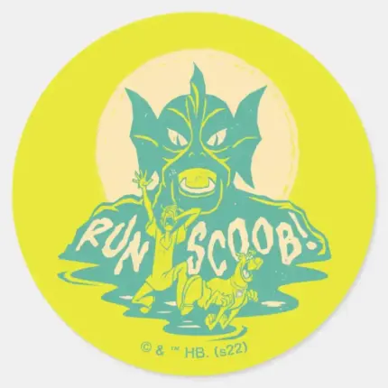 Scooby Doo Run Scoob Classic Round Sticker