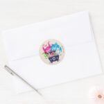 Scooby Doo The Fearless Mystery Machine Classic Round Sticker