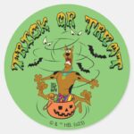 Scooby Doo Trick Of Treat Classic Round Sticker