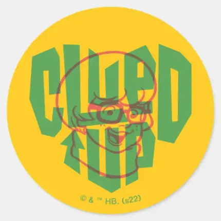 Scooby Doo Velma Clued Up Classic Round Sticker