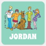 Scooby Doo Whole Gang 14 Mystery Inc Square Sticker
