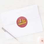 Scooby Doo Groovy Gang Retro Cartoon Graphic Classic Round Sticker