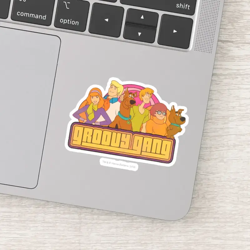 Scooby Doo Groovy Gang Retro Cartoon Graphic Sticker