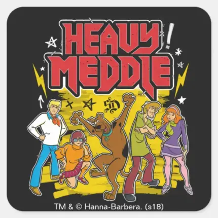 Scooby Doo Heavy Meddle Graphic Square Sticker
