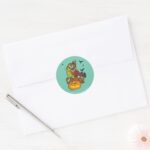 Scooby Doo And Shaggy Halloween Fright Classic Round Sticker