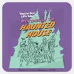 Scooby Doo And The Gang Haunted House Square Sticker