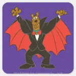 Scooby Dracula Square Sticker