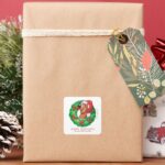 Scooby In Christmas Wreath Personalized Square Sticker