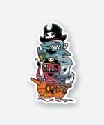 Sea Monster Attack Sticker