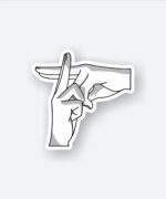 Shadow Clone Justu Hand Sign Sticker