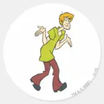 Shaggy Shrug Classic Round Sticker