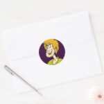 Shaggy Smiling Classic Round Sticker