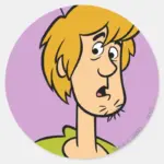 Shaggy Surprised Classic Round Sticker