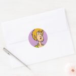 Shaggy Surprised Classic Round Sticker