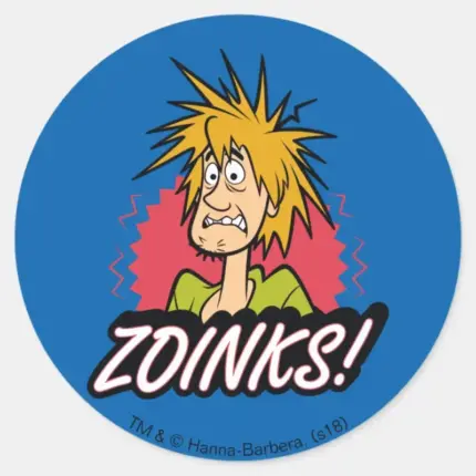 Shaggy Zoinks Graphic Classic Round Sticker