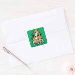 Shaggy Zoinks Halftone Graphic Square Sticker